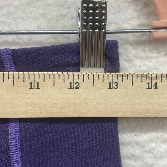 Lululemon Leggings Womens 4 Purple Groove Crop Split Leg Low Rise Workout Gym - Picture 7 of 10